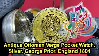Antique Ottoman Verge Pocket Watch  Triple case  Silver  George Prior  England 1804 (BO-E-349)