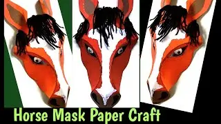 Horse Mask. Horse craft. Animal mask. School craft ideas. Easy paper Craft. #horsemask #ckartdesign