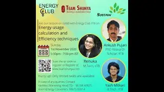 Energy Usage calculation and Efficiency Techniques | Ankush, Renuka, Yash | Sustain | Energy Club