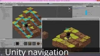 Isometric 2d sprite tile with Unity navigation.