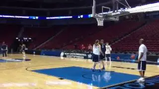 BYU star Jennifer Hamson works on her post moves