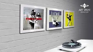 Banksy - Art Vinyl , Play & Display , Record Frame , Flip Frames