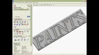 Artcam teaching video 14 Bevel carving