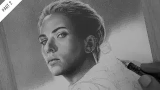 Drawing realistic Hair || BLACK WIDOW || aadi_08am