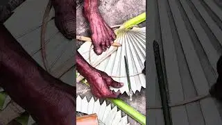Making hand fans in rural Bengali tradition