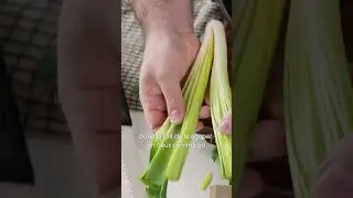 Comment &eacute;plucher un poireau ? Extrait du cours en ligne du chef Josselin Marie 👨🏼&zwj;🍳🎥 #shorts