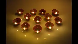 Battery Operated Traditional Diya Shape Flameless and Smokeless LED Tea Light Candle