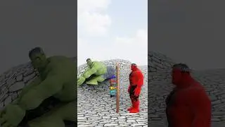 Green Hulk Vs Red Hulk Epic 3D Animation Video #shorts #marvel #hulk