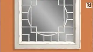 Antique White Finish W/Rub-Square Mirrors by Bassett Mirror-m2880