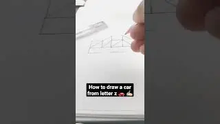 How to draw a car from letter z 🚗 ✍🏻 #drawing #shorts #car