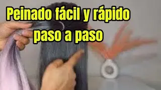  Como hacer peinado f&aacute;cil y r&aacute;pido en solo 5 minutos #peinadosfaciles #viralvideo #hairtok #hairstyl
