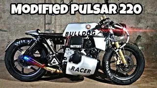 Meet BULLDOG - Modified Bajaj Pulsar 220 Into CafeRacer By WildCraft Custom Motorcycles