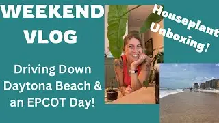 Florida Life Weekend Vlog | Houseplant Unboxing | Beach Driving in Daytona | EPCOT