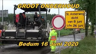 Bedum.  Groot Onderhoud Sint Annerweg.