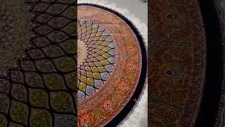 Silk Rug - Persian Style - Dome Design - Round - 3 x 3 ft - #2351 #silkrug #persianrugs