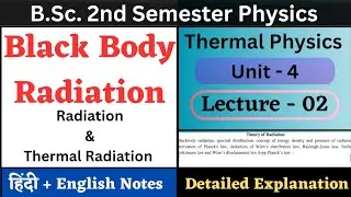 Black Body Radiation | Thermal Radiation | BSc 2nd Sem Physics | Unit-4 | L-02 | Thermal Physics