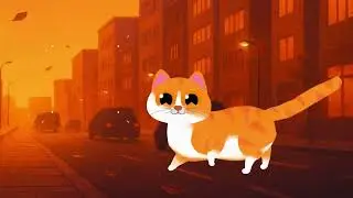 Танцевальная песенка про оранжевого кота для детей. Милая музыка про ходьбу и танцы кота.