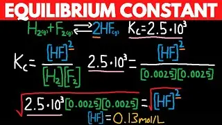 How To Calculate The Equilibrium Constant Kc | Practice Problems & Examples (Chemical Equilibrium).