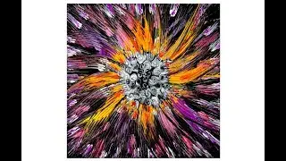 Part 1Flower Burst Experiment Balloon Alternative Rolls & Basting Brush Fluid Acrylics#6235-11.23.19
