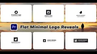 Premiere Pro Template: Flat Minimal Logo Reveals