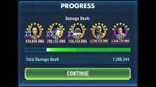 SWGOH: sith raid T6 P1; casual 7.5 million damage; JTR; (after expose nerf)