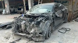 Honda Civic Full Accident Restoration | Heavy Front-End Damage Repair