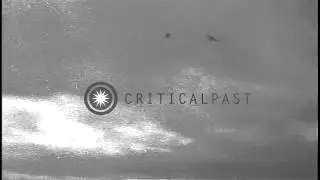 American built Curtiss Hawk aircraft piloted by French pilots down German airplan...HD Stock Footage