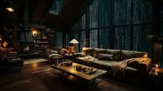 Feel Safe in the Rain &ndash; A Dark, Warm Living Room That Comforts the Soul and Invites Deep Rest
