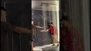 Luxury 6 Function Shower System &ndash; Rainfall, Waterfall & Body Jets  Matte Black Modern Design