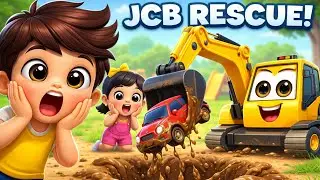 Toy JCB Rescue 🚜 | Chintu Bujji Toy Car Save | Kids Cartoon Toys | Bommala Badi