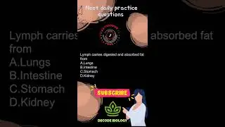 Fat transport|digestion|neet daily practice questions