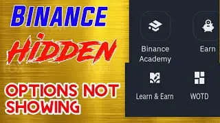 binance icon not showing || binance learn and earn is not showing || binance error