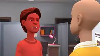 Caillou hace que prohiban la teoria de evloucion en las escuelas, y su castigo es removido