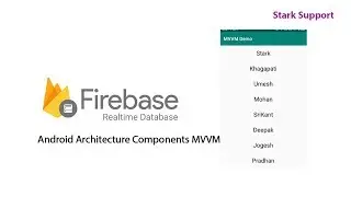 Architecture Components MVVM + RecyclerView + LiveData from Realtime Databse | Android Studio