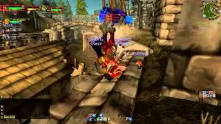 Wow Mop: lvl 1 twink guild L&iacute;feless vs Teracula (25 elite with 8,4k HP) part 1