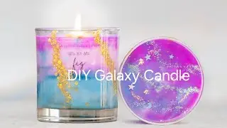 DIY Galaxy Handmade Candle #GalaxyCandle #HandmadeCandle #CandleMaking #RelaxingDIY #CosmicCrafts