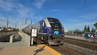 Amtrak Capitol Corridor #727 at Santa Clara Station with CDTX #2103 SC-44 and #8302 Cab Car