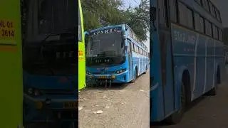 Apsrtc non ac Guntur sleeper bus at Miyapur #bus #apsrtc #youtube #ytshorts #travel #busses #video
