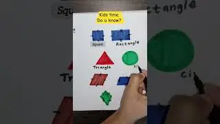 Kids time now 2D shapes #math #viral #ytshorts