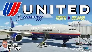 United Airlines Boeing 777 Flight From Tampa To Orlando Florida! MICROSOFT FLIGHT SIMULATOR XBOX