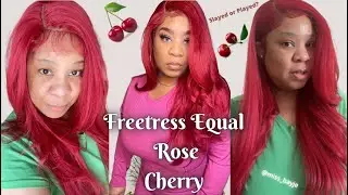 Freetress Equal Synthetic Hair Lite HD Lace Front- Rose  🍒 Cherry