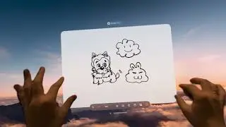 Random doodles in Apple Vision Pro using Freeform