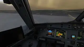 Heavy Rain RWY 07 departure from Tenerife South (GCTS) | A320 - MSFS 2024|