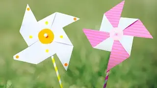 DIY: How To Make Paper WindMill Easily | Craft Ideas For Kids | Hooplakidz How To