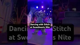 Stitch showing off his best dance moves! // Disneyland