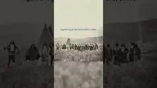 A gathering of Shoshone Indians, 1860s