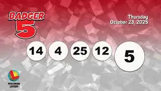 Wisconsin Lottery Evening Draw 10/23/2025