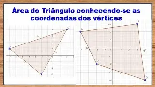 Área do triângulo a partir das coordenadas dos vértices