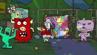 Castle Crashers DLC - New Painter Boss Cutscene + Fight