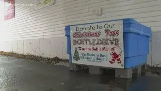 'Sam the Bottle Man' fundraises for sick kids